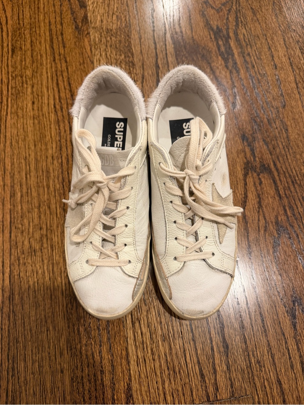 Golden Goose Women's Cream Leather Star Sneakers